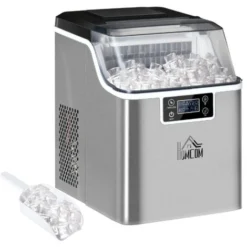HOMCOM Ice Maker Machine Counter Top Ice Cube Maker For Home 20kg In 24 Hrs