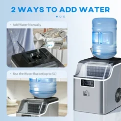 HOMCOM Ice Maker Machine Counter Top Ice Cube Maker For Home 20kg In 24 Hrs -Kitchen Appliances Store 57882073 4