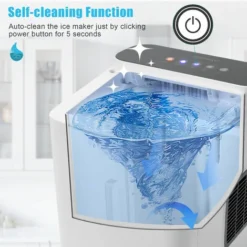 Countertop Ice Maker Portable Ice Cube Making Machine 15KG/24H Home Office Bar -Kitchen Appliances Store 57933725 3