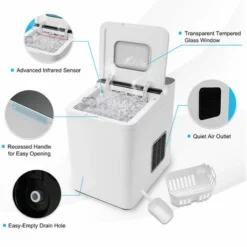 Countertop Ice Maker Portable Ice Cube Making Machine 15KG/24H Home Office Bar -Kitchen Appliances Store 57933725 5