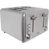 Igenix 4 Slice Toaster, Reheat Function, Slide Out Crumb Tray, Stainless Steel - IG3204