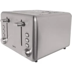 Igenix 4 Slice Toaster, Reheat Function, Slide Out Crumb Tray, Stainless Steel - IG3204 -Kitchen Appliances Store 58393251 3