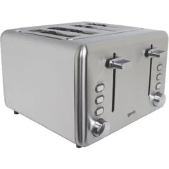 Igenix 4 Slice Toaster, Reheat Function, Slide Out Crumb Tray, Stainless Steel - IG3204 -Kitchen Appliances Store 58393251 5