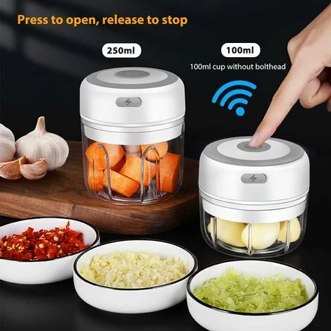Electric Meat Grinder,250ML Cordless Electric Meat Grinder Mini Portable Blender With 3 Sharp Blades 2 Electric Meat Grinder,250ML Cordless Electric Meat Grinder Mini Portable Blender With 3 Sharp Blades - Image 2