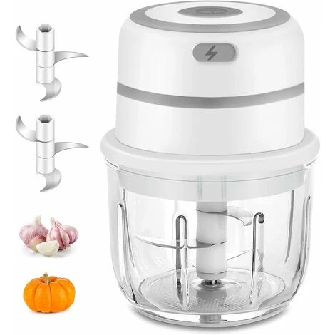 Mini Electric Chopper, Food Chopper Vegetable Chopper Processor With 300ML Glass Bowl, Electric Meat 1 Mini Electric Chopper, Food Chopper Vegetable Chopper Processor With 300ML Glass Bowl, Electric Meat