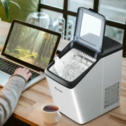 Countertop Ice Maker W/ Self-cleaning Function Ice Cubes Ready In 7 Mins Home Office Bar Silver 5 Countertop Ice Maker W/ Self-cleaning Function Ice Cubes Ready In 7 Mins Home Office Bar Silver -Kitchen Appliances Store 58681520 3