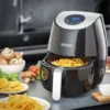 Monzana Hot Air Fryer Digital Touch Display 3.6L No Oil Healthy 6 Programs 1500W Kitchen Fryer Convection Oven Black XXL