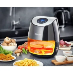 Monzana Hot Air Fryer Digital Touch Display 3.6L No Oil Healthy 6 Programs 1500W Kitchen Fryer Convection Oven Black XXL -Kitchen Appliances Store 58840854 5