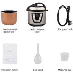 6L 13 IN 1 1000W Non-Stick Multi Function Electric Pressure Cooker Stainless Steel Rice Slow 7 6L 13 IN 1 1000W Non-Stick Multi Function Electric Pressure Cooker Stainless Steel Rice Slow -Kitchen Appliances Store 59085741 3