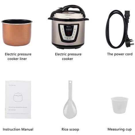 6L 13 IN 1 1000W Non-Stick Multi Function Electric Pressure Cooker Stainless Steel Rice Slow 3 6L 13 IN 1 1000W Non-Stick Multi Function Electric Pressure Cooker Stainless Steel Rice Slow - Image 3