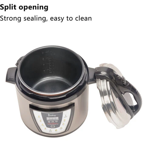 6L 13 IN 1 1000W Non-Stick Multi Function Electric Pressure Cooker Stainless Steel Rice Slow 4 6L 13 IN 1 1000W Non-Stick Multi Function Electric Pressure Cooker Stainless Steel Rice Slow - Image 4