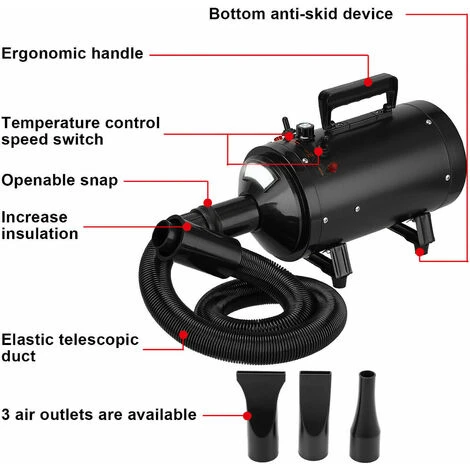 2800W Adjustable Stepless Speed Car Motorcycle Power Air Dryer Blaster Blower 3 2800W Adjustable Stepless Speed Car Motorcycle Power Air Dryer Blaster Blower - Image 3