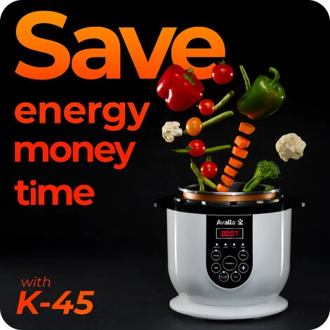 Smart Pressure Cooker 2.5L Non-Stick Steamer And Food Warmer Avalla K-45 2 Smart Pressure Cooker 2.5L Non-Stick Steamer And Food Warmer Avalla K-45 - Image 2