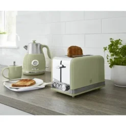 Swan 2 Slice Retro Green Toaster -Kitchen Appliances Store 59824513 3