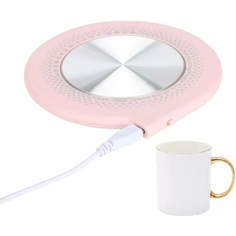USB Heating Insulation Pad, 10W Coffee Milk Tea Cup Heating Mat, Pink 1 USB Heating Insulation Pad, 10W Coffee Milk Tea Cup Heating Mat, Pink
