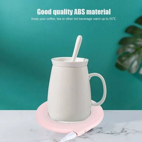 USB Heating Insulation Pad, 10W Coffee Milk Tea Cup Heating Mat, Pink 2 USB Heating Insulation Pad, 10W Coffee Milk Tea Cup Heating Mat, Pink - Image 2