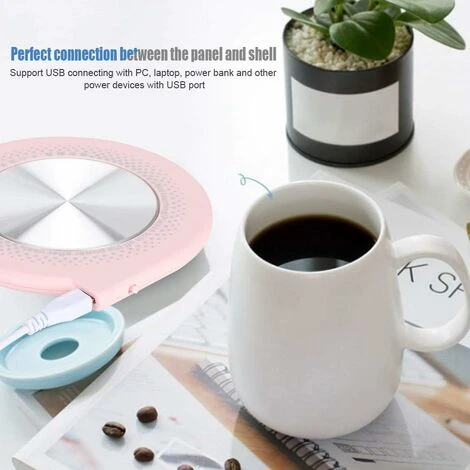 USB Heating Insulation Pad, 10W Coffee Milk Tea Cup Heating Mat, Pink 3 USB Heating Insulation Pad, 10W Coffee Milk Tea Cup Heating Mat, Pink - Image 3