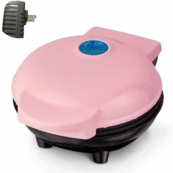 HIASDFLS Mini Gaufrier, Petit Gaufrier, Gaufrier Antiadhésif Pour Pommes De Terre Rissolées, Keto Chaffle Facile À Nettoyer Pour Crêpes Individuelles, Biscuits, Œufs Et Petit-Déjeuner, Déjeuner Et Col