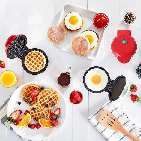 HIASDFLS Mini Gaufrier, Petit Gaufrier, Gaufrier Antiadhésif Pour Pommes De Terre Rissolées, Keto Chaffle Facile À Nettoyer Pour Crêpes Individuelles, Biscuits, Œufs Et Petit-Déjeuner, Déjeuner Et Col 4 HIASDFLS Mini Gaufrier, Petit Gaufrier, Gaufrier Antiadhésif Pour Pommes De Terre Rissolées, Keto Chaffle Facile À Nettoyer Pour Crêpes Individuelles, Biscuits, Œufs Et Petit-Déjeuner, Déjeuner Et Col - Image 4