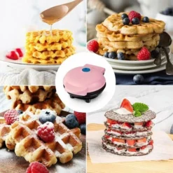 HIASDFLS Mini Gaufrier, Petit Gaufrier, Gaufrier Antiadhésif Pour Pommes De Terre Rissolées, Keto Chaffle Facile À Nettoyer Pour Crêpes Individuelles, Biscuits, Œufs Et Petit-Déjeuner, Déjeuner Et Col 9 HIASDFLS Mini Gaufrier, Petit Gaufrier, Gaufrier Antiadhésif Pour Pommes De Terre Rissolées, Keto Chaffle Facile À Nettoyer Pour Crêpes Individuelles, Biscuits, Œufs Et Petit-Déjeuner, Déjeuner Et Col -Kitchen Appliances Store 60224677 5