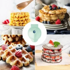 HIASDFLS Mini Gaufrier, Petit Gaufrier, Broyeur Antiadhésif Pour Pommes De Terre Rissolées, Broyeurs Keto Faciles À Nettoyer Pour Crêpes Individuelles, Biscuits, Œufs Et Petit-Déjeuner, Déjeuner Et Co -Kitchen Appliances Store 60224771 5