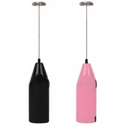 HIASDFLS Lot De 2 Mousseurs À Lait Portables À Piles – Fouet Électrique Pour Mousseur À Café, Agitateur À Batterie, Mousseur À Lait Portable, Mini Mélangeur Pour Café Pare-Balles, Cappuccino, Latte, F