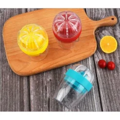 HIASDFLS Presse-Agrumes Orange, Presse-Agrumes Manuel Citron Presse-Agrumes Manuel Multifonction Facile À Utiliser Avec Passoire Rouge -Kitchen Appliances Store 60225037 3