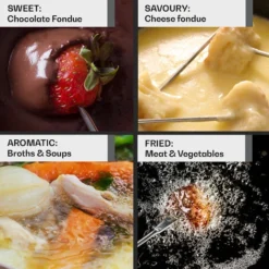 Klarstein Holsten Fondue Set Pot Stove Burner 6 Forks 1.5 L Cast Iron -Kitchen Appliances Store 60495104 5