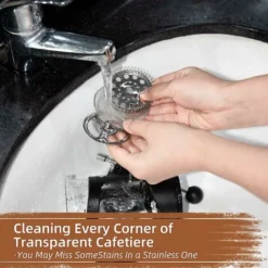 French Press Coffee Maker 2 Cups, Cafetiere Coffee Press, Perfect For Coffee Lover Gifts Morning Coffee, Maximum Flavor Coffee Brewer With Stainless Steel Filter, 12 Oz/350 ML -Kitchen Appliances Store 60699474 5