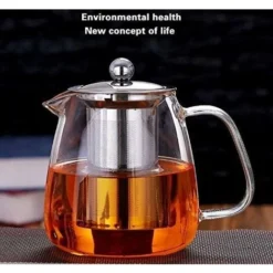 Glass Teapot With Brewing Teapot 500ml/17oz The Teapot Stove Is Safe And Heat-Resistant Blooming And Loose Leaf Teapot Set. -Kitchen Appliances Store 60699641 3