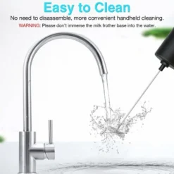 Handheld Milk Frother, Electric Milk Blender Froth Machine, Stirred Beverage Blender For Latte, Cappuccino, Hot Chocolate, Drinks, High Speed 14000 RPM (battery Not Included, With Stand) -Kitchen Appliances Store 60699910 4