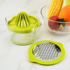 Manual Juicer Citrus Lemon Orange Hand Squeezer With Built-in Measuring Cup And Grater, 12OZ, Green 7 Manual Juicer Citrus Lemon Orange Hand Squeezer With Built-in Measuring Cup And Grater, 12OZ, Green -Kitchen Appliances Store 60700148 3