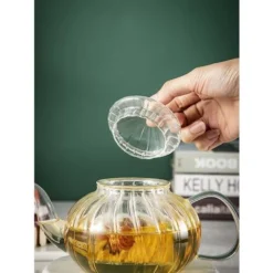 Glass Teapot With Infuser Pumpkin Design(600ml Pumpkin Teapot) -Kitchen Appliances Store 60700270 3