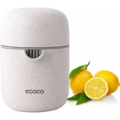 Lemon Squeezer And Simple Manual Citrus Juicer Small Portable Lime Juicer Cup With Two Ways Of Use For Different Fruits（Wheat Color）