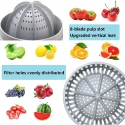 Lemon Squeezer And Simple Manual Citrus Juicer Small Portable Lime Juicer Cup With Two Ways Of Use For Different Fruits（Wheat Color） -Kitchen Appliances Store 60700284 4