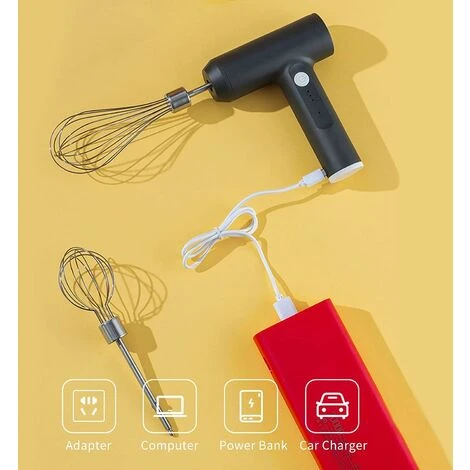 Electric Egg Beater With Two Wire Beaters Food Beater 3 Speed Whisk Vertical Cordless Hand Mixer With Egg Separator For Cake Egg Custard Cooking 3 Electric Egg Beater With Two Wire Beaters Food Beater 3 Speed Whisk Vertical Cordless Hand Mixer With Egg Separator For Cake Egg Custard Cooking - Image 3