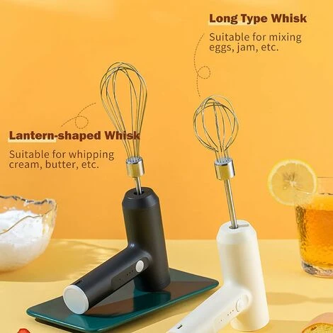 Electric Egg Beater With Two Wire Beaters Food Beater 3 Speed Whisk Vertical Cordless Hand Mixer With Egg Separator For Cake Egg Custard Cooking 5 Electric Egg Beater With Two Wire Beaters Food Beater 3 Speed Whisk Vertical Cordless Hand Mixer With Egg Separator For Cake Egg Custard Cooking - Image 5