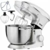 AREBOS Food Processor 1500 W Kneading Machine With 8 L Stainless Steel Mixing Bowl Low Noise Kitchen Mixer With Stirring Hook, Dough Hook, Whisk, Splash Guard 6 Speeds Dough Machine Silver