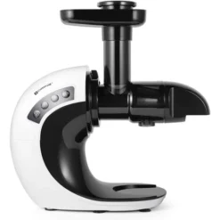 Masticating Juicer Machines Slow Juicer Cold Press For Vegetables Fruits 2 Speed Modes Quiet Motor Reverse Function Easy To Clean White