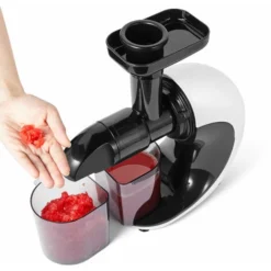 Masticating Juicer Machines Slow Juicer Cold Press For Vegetables Fruits 2 Speed Modes Quiet Motor Reverse Function Easy To Clean White -Kitchen Appliances Store 61345914 5