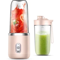 MUFF Juicer, Small Household Juice Cup, Multifunctional Juice Cup, Pink