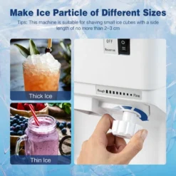 350W Electric Ice Crusher Countertop Ice Shaved Machine Adjustable Ice Texture -Kitchen Appliances Store 64517248 4