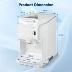 350W Electric Ice Crusher Countertop Ice Shaved Machine Adjustable Ice Texture -Kitchen Appliances Store 64517248 5