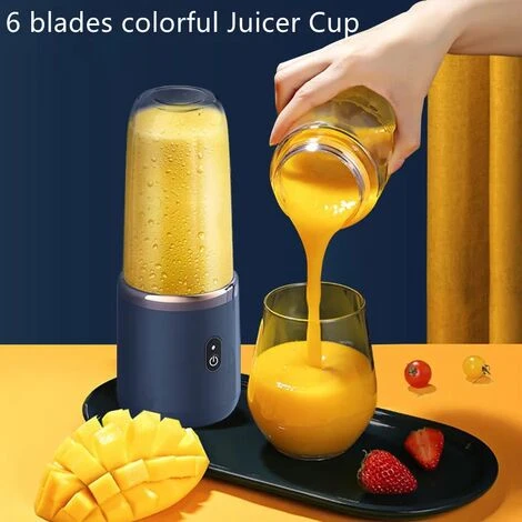 Juice Machine, Portable Automatic 6 Blade Juicer, USB Charger, Kitchen Supplies 2 Juice Machine, Portable Automatic 6 Blade Juicer, USB Charger, Kitchen Supplies - Image 2