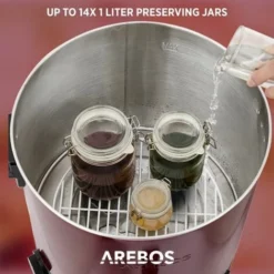 AREBOS Automatic Preserving Cooker 1800 W Preserving Pot 28 L With Timer, Thermostat & Overheating Protection Steplessly Adjustable 30-110°C Mulled Wine Cooker Incl. Preserving Jar Lifter & Prese -Kitchen Appliances Store 66438939 4