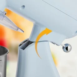 AREBOS Retro Food Processor 1800W Blue Mixer With 6L Stainless Steel Mixing Bowl Silent Kitchen Mixer With Mixing Hook, Dough Hook, Whisk And Splash Guard 6 Speeds -Kitchen Appliances Store 66438944 5