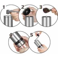 Manual Coffee Grinder With Adjustable Grind - Portable Fast Grinding, Multiple Settings For Coarseness, For Coffee Lovers 8 Manual Coffee Grinder With Adjustable Grind - Portable Fast Grinding, Multiple Settings For Coarseness, For Coffee Lovers -Kitchen Appliances Store 67263291 4