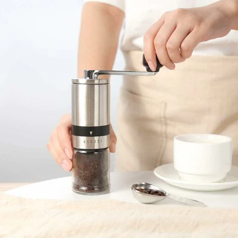 Manual Coffee Grinder With Adjustable Grind - Portable Fast Grinding, Multiple Settings For Coarseness, For Coffee Lovers 5 Manual Coffee Grinder With Adjustable Grind - Portable Fast Grinding, Multiple Settings For Coarseness, For Coffee Lovers - Image 5