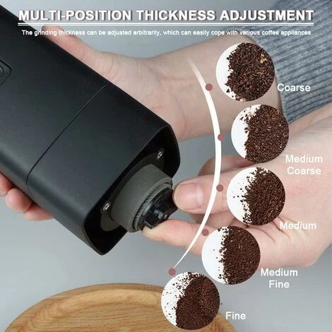 Portable Electric Coffee Grinder, Coffee Grinder 1300mAh USB Rechargeable Coffee Grinder With Brush For Coffee Beans, Spices, Nuts 2 Portable Electric Coffee Grinder, Coffee Grinder 1300mAh USB Rechargeable Coffee Grinder With Brush For Coffee Beans, Spices, Nuts - Image 2