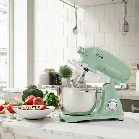 AREBOS Stand Mixer 1800 W Kneading Machine With 5.5 L Stainless Steel Mixing Bowl Low Noise Kitchen Mixer With Mixing Hook, Dough Hook, Whisk And Splash Guard 6 Speeds Dough Machine 2 AREBOS Stand Mixer 1800 W Kneading Machine With 5.5 L Stainless Steel Mixing Bowl Low Noise Kitchen Mixer With Mixing Hook, Dough Hook, Whisk And Splash Guard 6 Speeds Dough Machine - Image 2